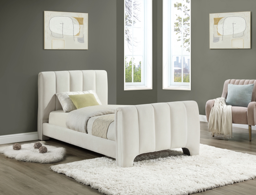 Camila Chenille Fabric Upholstered Bed