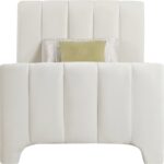 Camila Chenille Fabric Upholstered Twin Bed