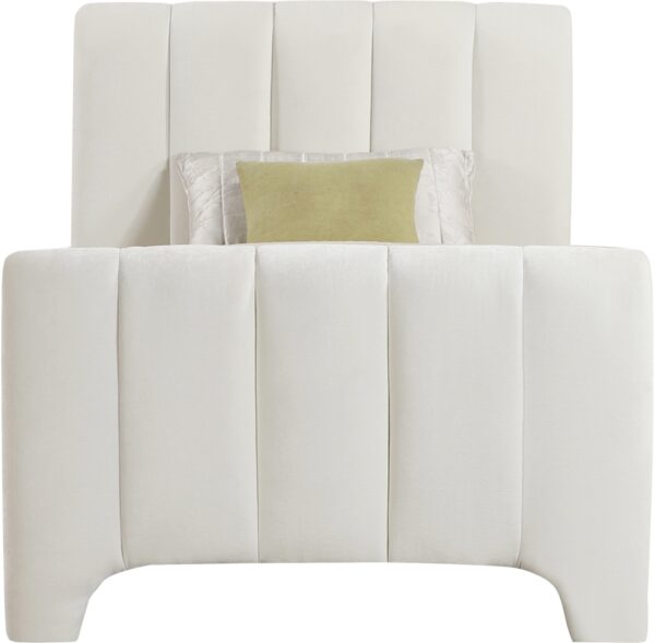 Camila Chenille Fabric Upholstered Twin Bed