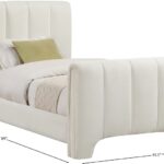 Camila Chenille Fabric Upholstered Twin Bed