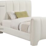Camila Chenille Fabric Upholstered Twin Bed