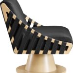 Millwin Vegan Leather Upholstered Swivel Accent Chair