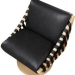 Millwin Vegan Leather Upholstered Swivel Accent Chair