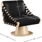 Millwin Vegan Leather Upholstered Swivel Accent Chair