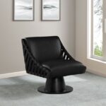 Millwin Vegan Leather Upholstered Swivel Accent Chair