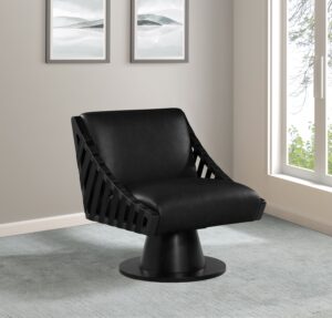 Millwin Vegan Leather Upholstered Swivel Accent Chair