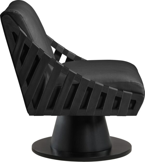 Millwin Vegan Leather Upholstered Swivel Accent Chair