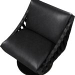 Millwin Vegan Leather Upholstered Swivel Accent Chair