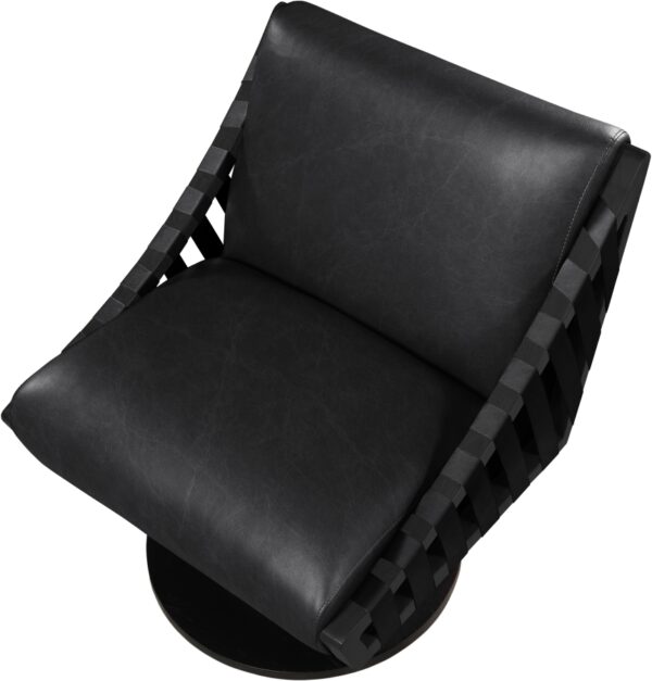Millwin Vegan Leather Upholstered Swivel Accent Chair