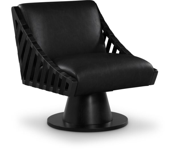 Millwin Vegan Leather Upholstered Swivel Accent Chair