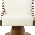 Millwin Vegan Leather Upholstered Swivel Accent Chair