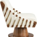 Millwin Vegan Leather Upholstered Swivel Accent Chair