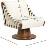 Millwin Vegan Leather Upholstered Swivel Accent Chair