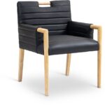 Aimee Vegan Leather Upholstered Dining Arm Chair