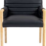 Aimee Vegan Leather Upholstered Dining Arm Chair