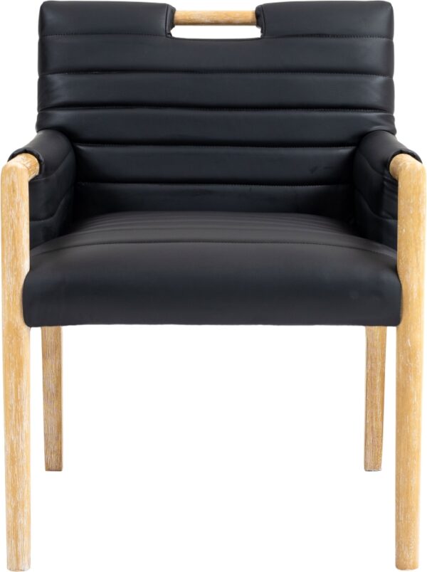 Aimee Vegan Leather Upholstered Dining Arm Chair