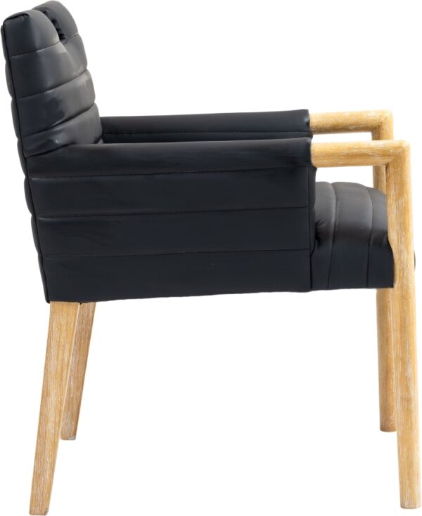 Aimee Vegan Leather Upholstered Dining Arm Chair