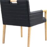 Aimee Vegan Leather Upholstered Dining Arm Chair