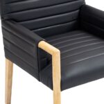 Aimee Vegan Leather Upholstered Dining Arm Chair