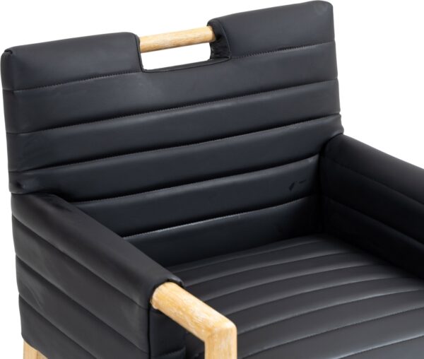 Aimee Vegan Leather Upholstered Dining Arm Chair