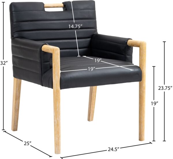 Aimee Vegan Leather Upholstered Dining Arm Chair