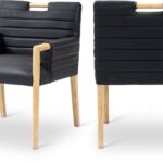 Aimee Vegan Leather Upholstered Dining Arm Chair