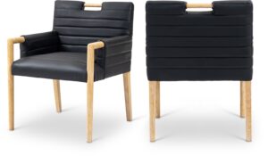 Aimee Vegan Leather Upholstered Dining Arm Chair