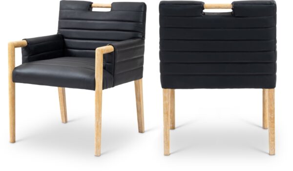 Aimee Vegan Leather Upholstered Dining Arm Chair
