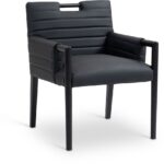 Aimee Vegan Leather Upholstered Dining Arm Chair