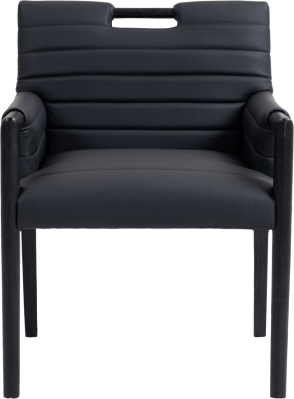 Aimee Vegan Leather Upholstered Dining Arm Chair