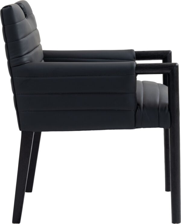 Aimee Vegan Leather Upholstered Dining Arm Chair