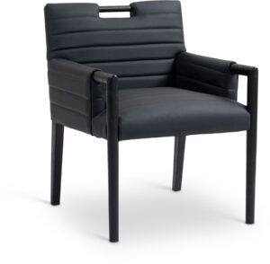 Aimee Vegan Leather Upholstered Dining Arm Chair