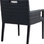 Aimee Vegan Leather Upholstered Dining Arm Chair