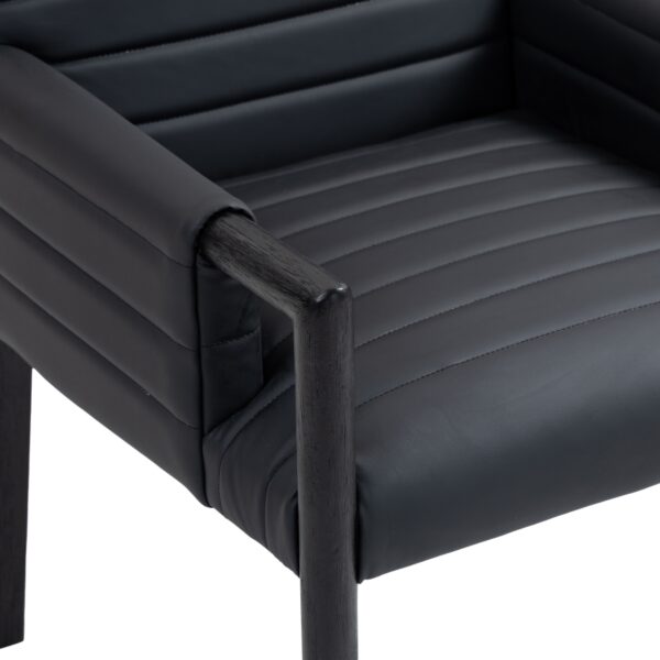 Aimee Vegan Leather Upholstered Dining Arm Chair