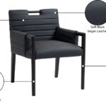 Aimee Vegan Leather Upholstered Dining Arm Chair