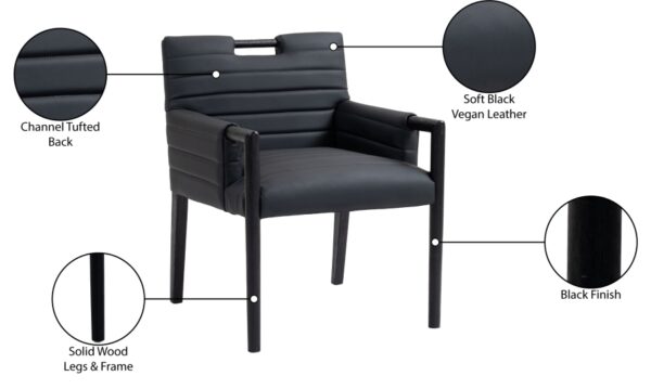 Aimee Vegan Leather Upholstered Dining Arm Chair