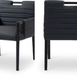 Aimee Vegan Leather Upholstered Dining Arm Chair