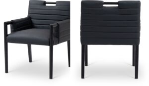 Aimee Vegan Leather Upholstered Dining Arm Chair