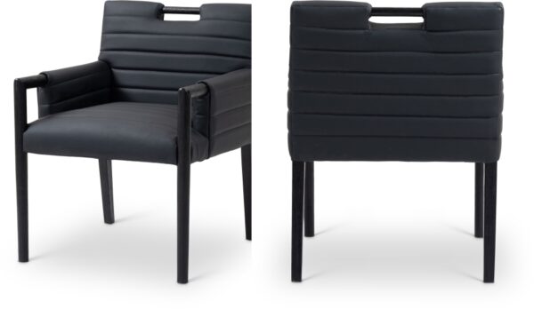 Aimee Vegan Leather Upholstered Dining Arm Chair