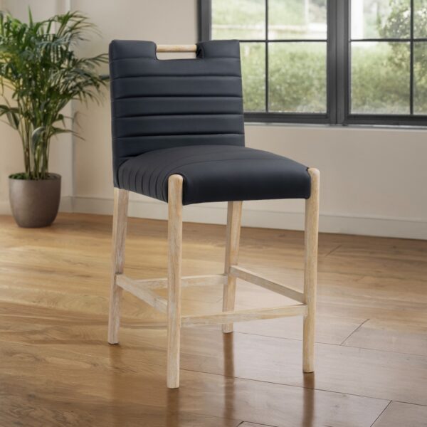 Aimee Vegan Leather Upholstered Counter Stool