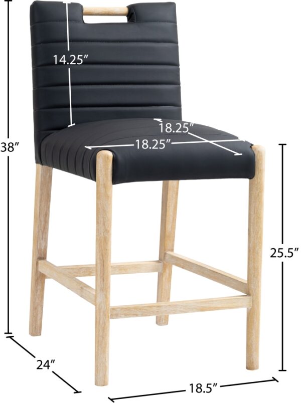 Aimee Vegan Leather Upholstered Counter Stool