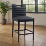 Aimee Vegan Leather Upholstered Counter Stool