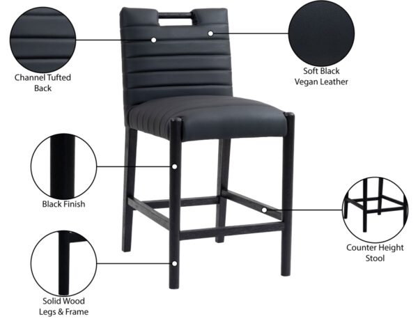 Aimee Vegan Leather Upholstered Counter Stool