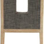 Gwendolyn Linen Textured Fabric Upholstered Dining Arm Chair