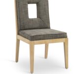 Gwendolyn Linen Textured Fabric Upholstered Dining Side Chair