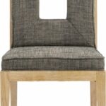 Gwendolyn Linen Textured Fabric Upholstered Dining Side Chair