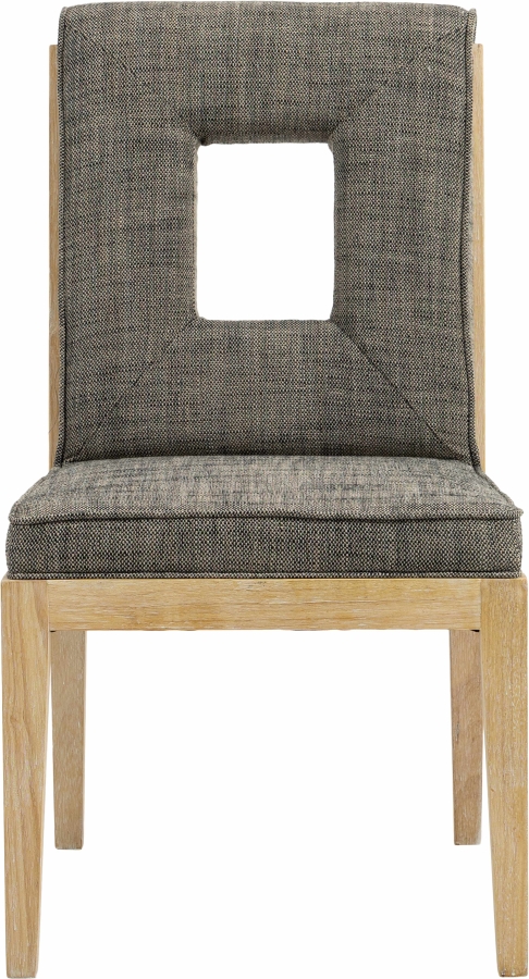 Gwendolyn Linen Textured Fabric Upholstered Dining Side Chair