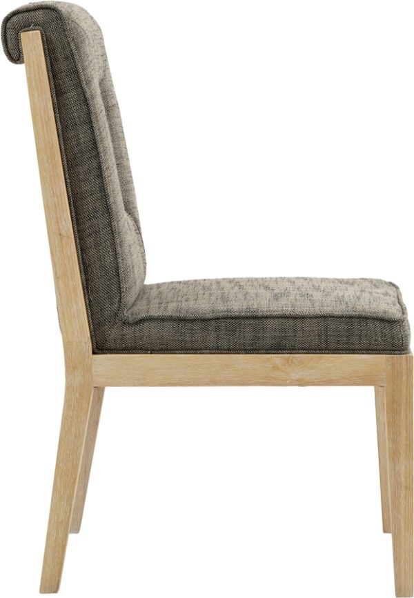 Gwendolyn Linen Textured Fabric Upholstered Dining Side Chair