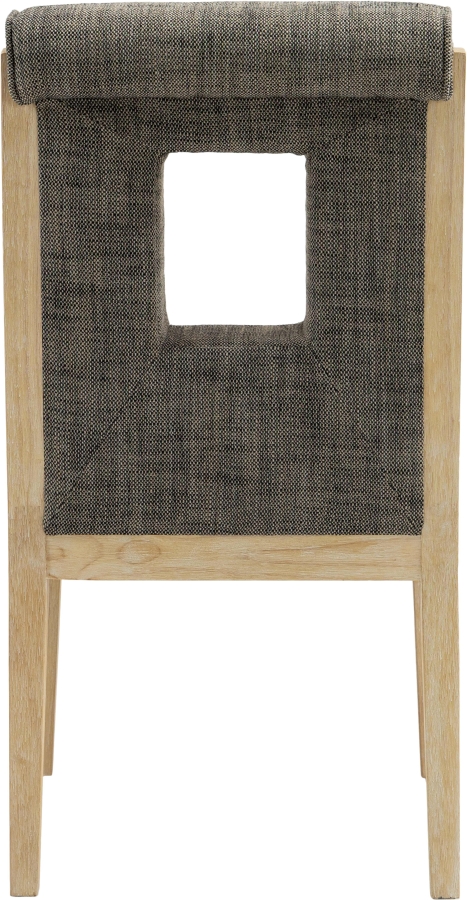 Gwendolyn Linen Textured Fabric Upholstered Dining Side Chair