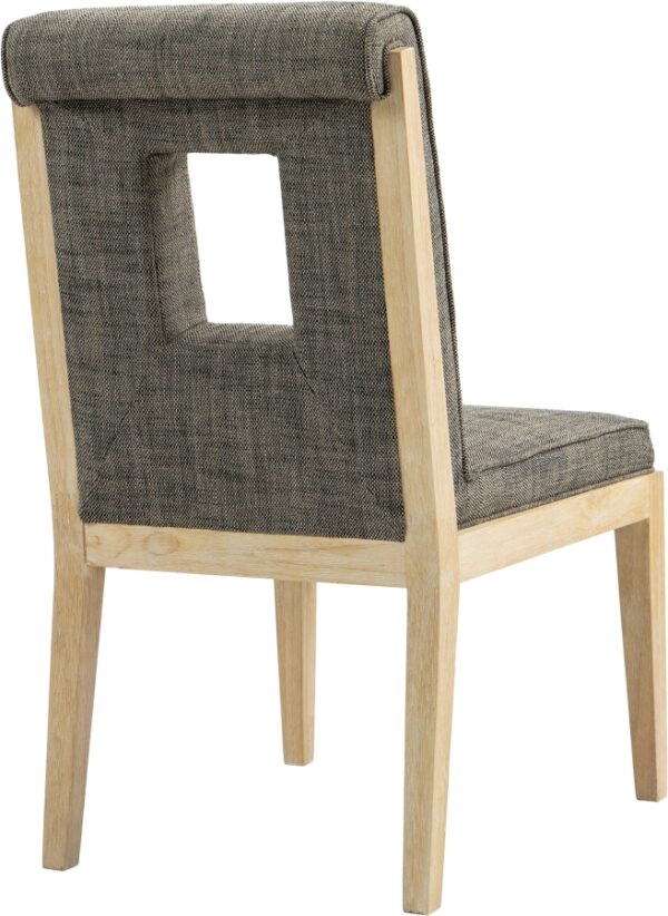 Gwendolyn Linen Textured Fabric Upholstered Dining Side Chair